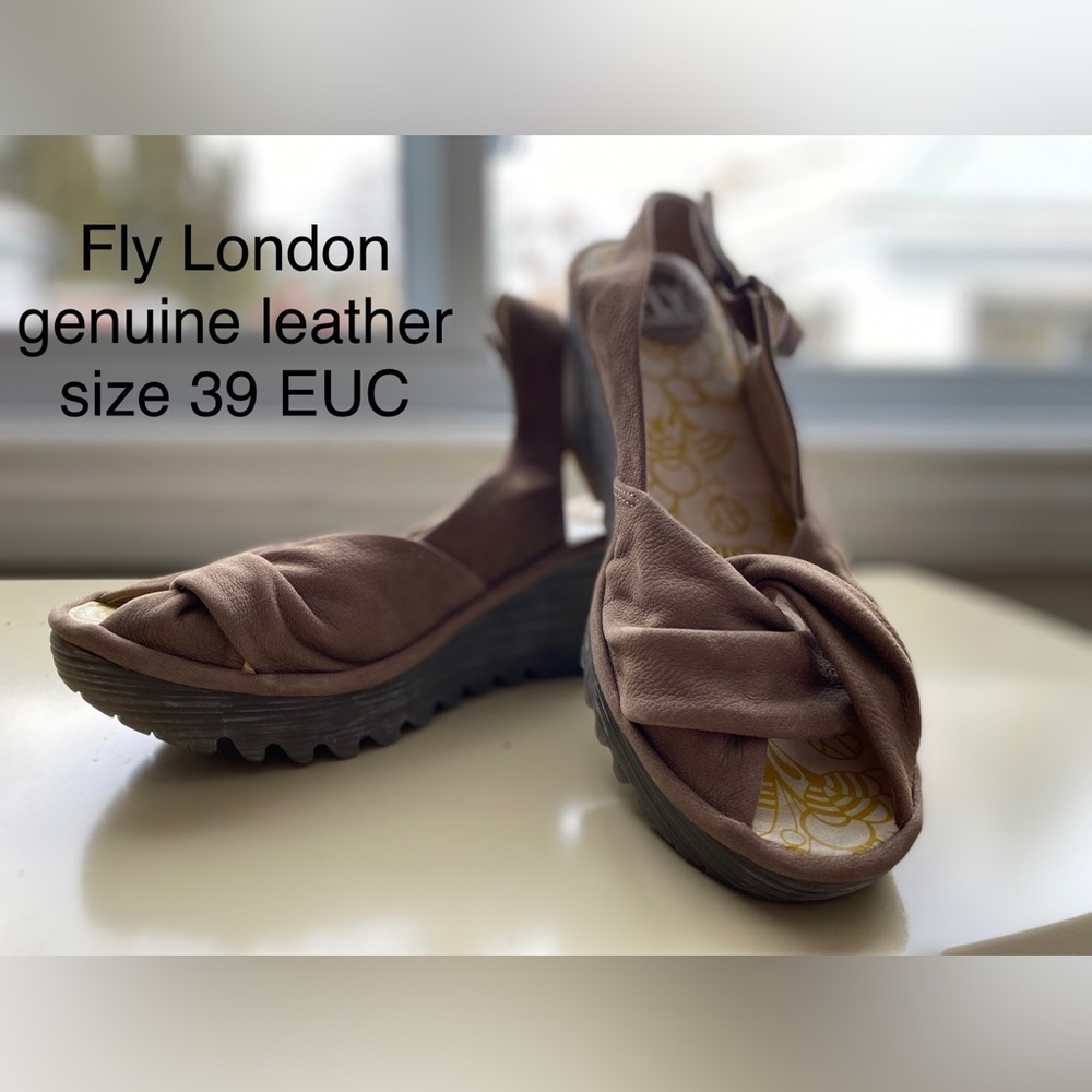 Fly London Taupe sling backs NWOT